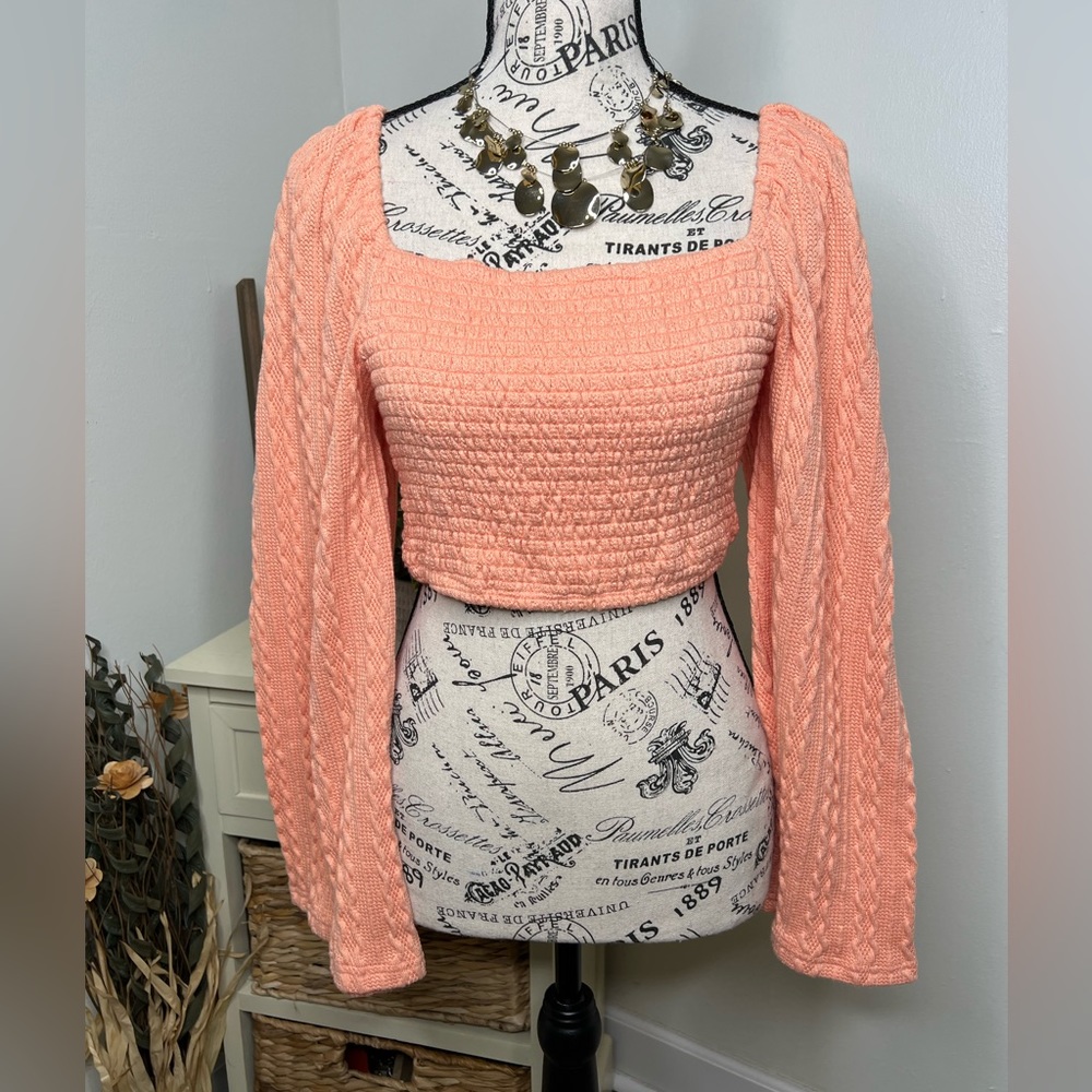 Brand New…..Emory Park Peach Crop Top